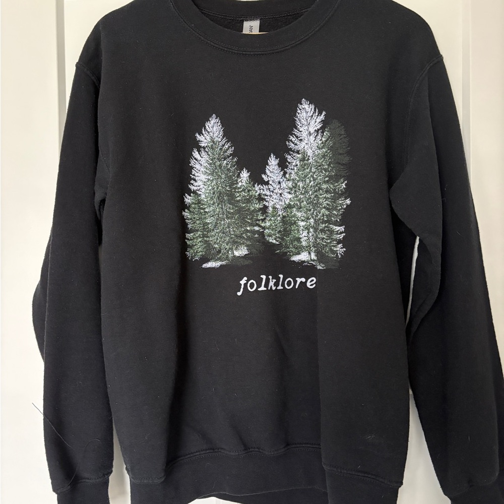 Taylor Swift Folklore Black Crewneck
